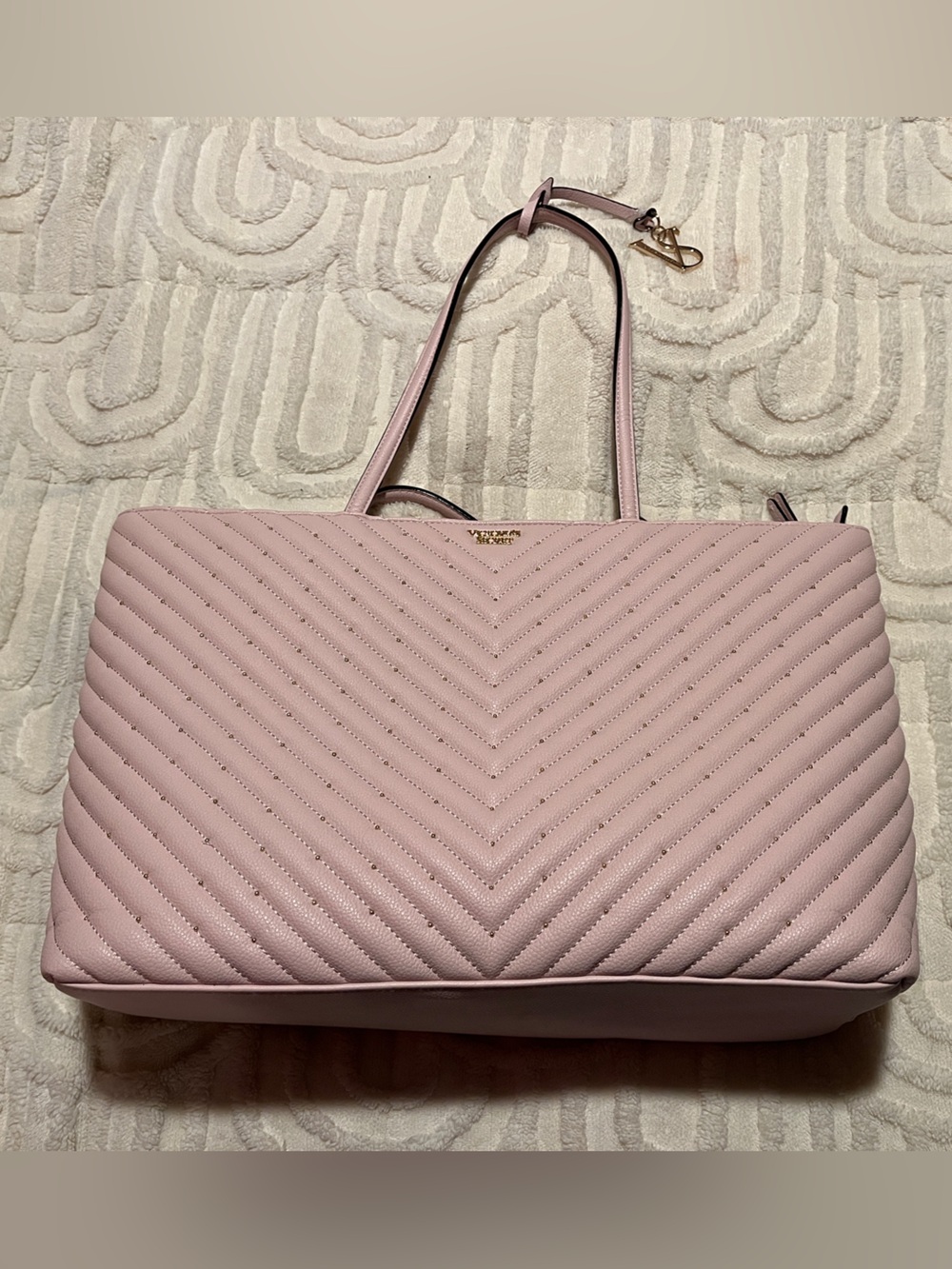 Victoria’s Secret Quilted Pink Tote Bag